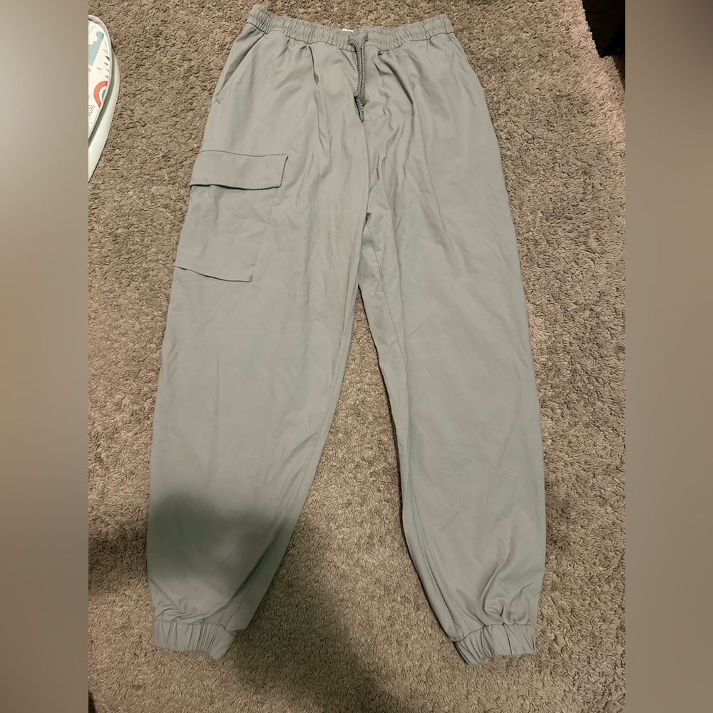 Noli Light Gray Cargo Jogger Pants